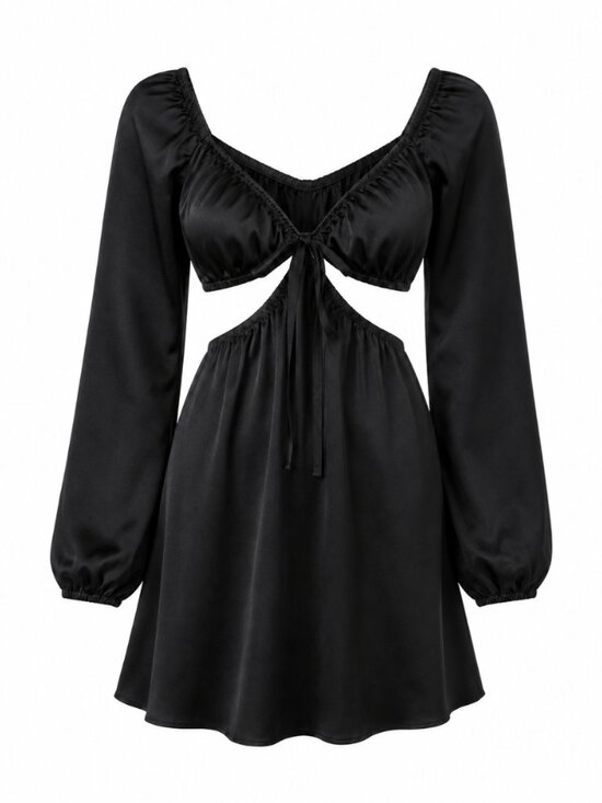 Dynamite Dresses & Skirts - NWT Dynamite Black Cutout Long Sleeve Mini Dress Size XXS